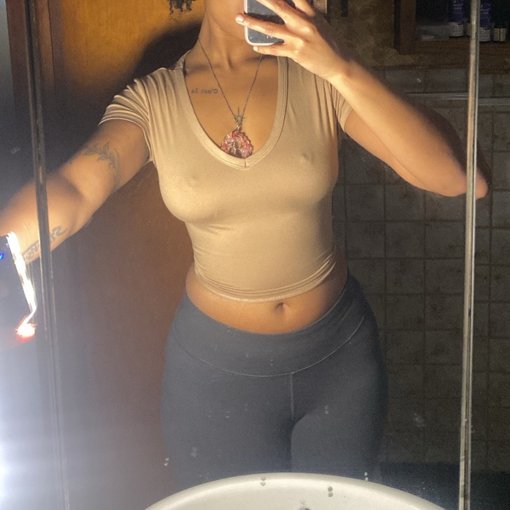 Tan crop top